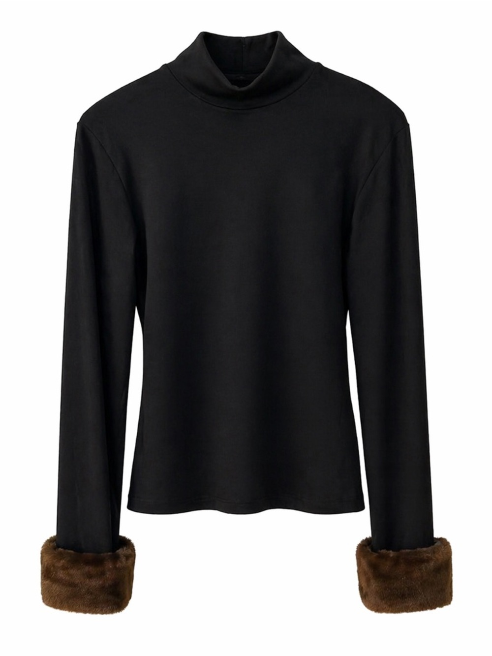 Vintage BYBLOS Holt Renfrew Made in Italy Wool Top with Faux Fur Cuffs- Size 8